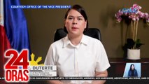 Nirerespeto pero 'di ko kailangang sumang-ayon sa opinyon ng aking ama at mga kapatid — VP Duterte | 24 Oras