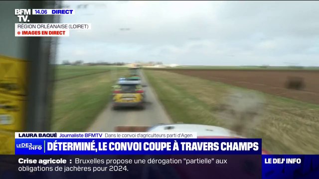 Déterminés, les agriculteurs partis d'Agen coupent à travers champs pour rejoindre Paris