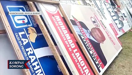 Bawaslu Tertibkan APK di Manokwari yang Langgar Aturan