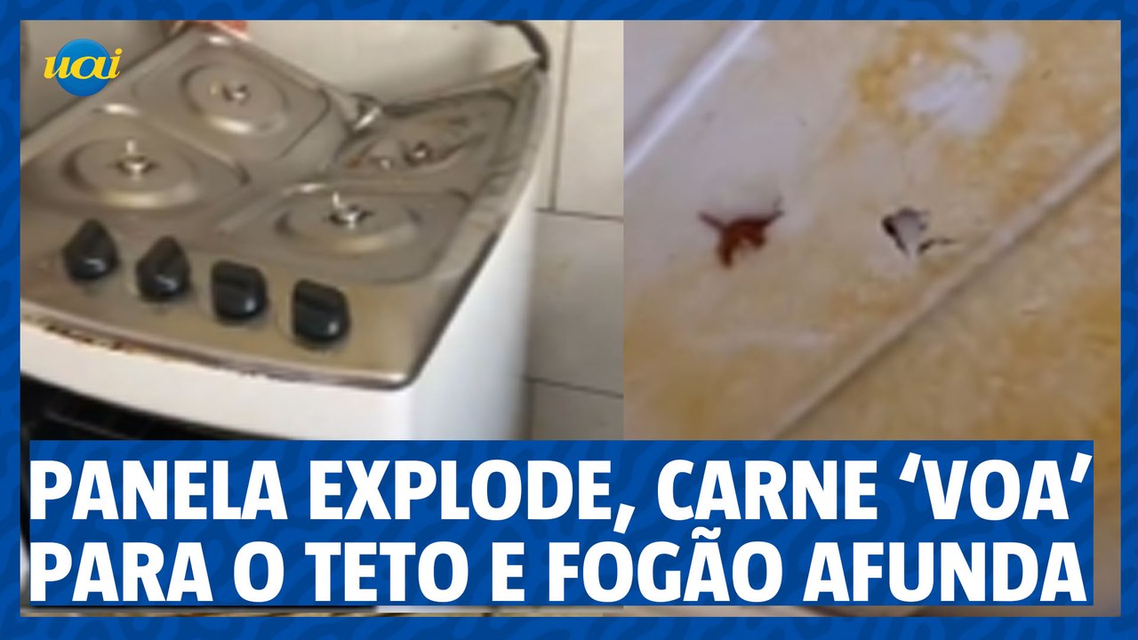 Que susto! Panela de pressão explode, carne ‘voa’ para o teto e fogão ...