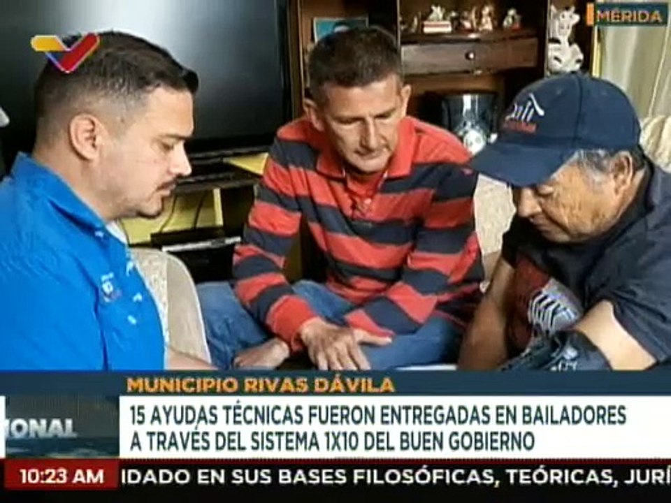 En Bailadores edo. Mérida se entregaron 15 ayudas técnicas con el Sistema 1x10 del Buen Gobierno