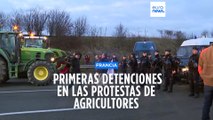 Primeras detenciones policiales en las protestas de agricultores en Francia
