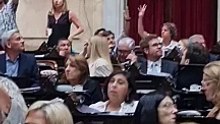 Así lo sacaban del recinto al empresario que insultó a Myriam Bregman en el Congreso Nacional