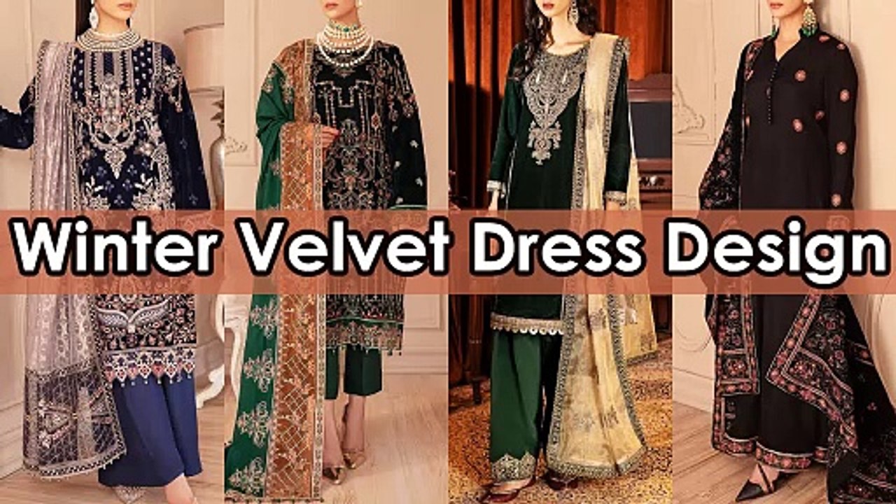 Explore the Best Winter Velvet Dress Design 2024 for Women