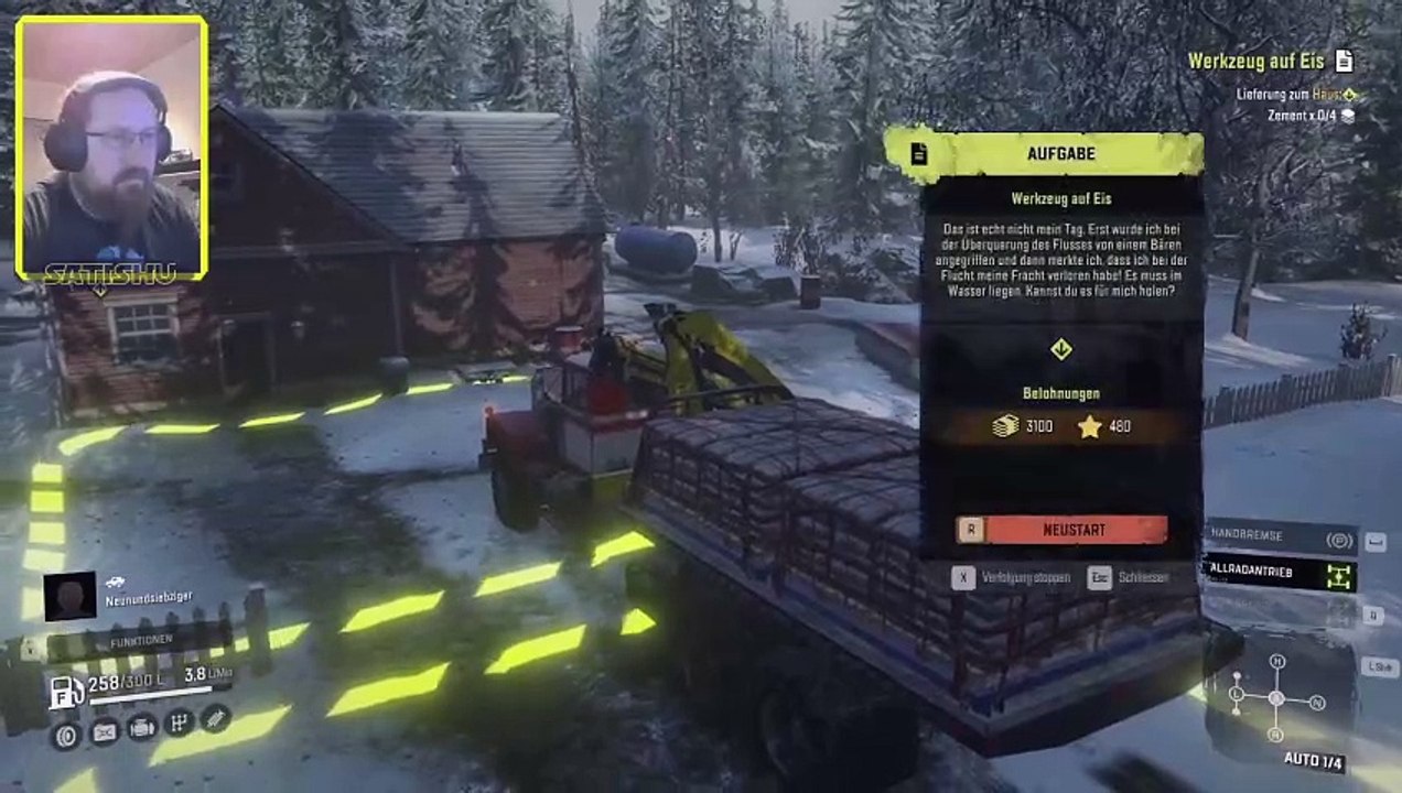 Zum Abschluß des Tages noch etwas Zement einsammeln. SnowRunner #120