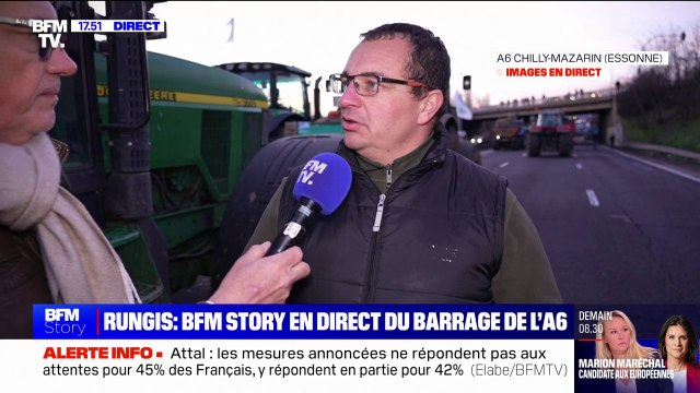 On a du stock de miel dans nos bâtiments, on n'a pas d'acheteurs (...) On est en train de mourir : Deux apiculteurs mobilisés sur l'autoroute A6 expliquent les raisons de leur colère