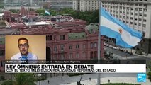 Informe desde Buenos Aires: 'Ley Ómnibus' entra a debate en la Cámara de Diputados