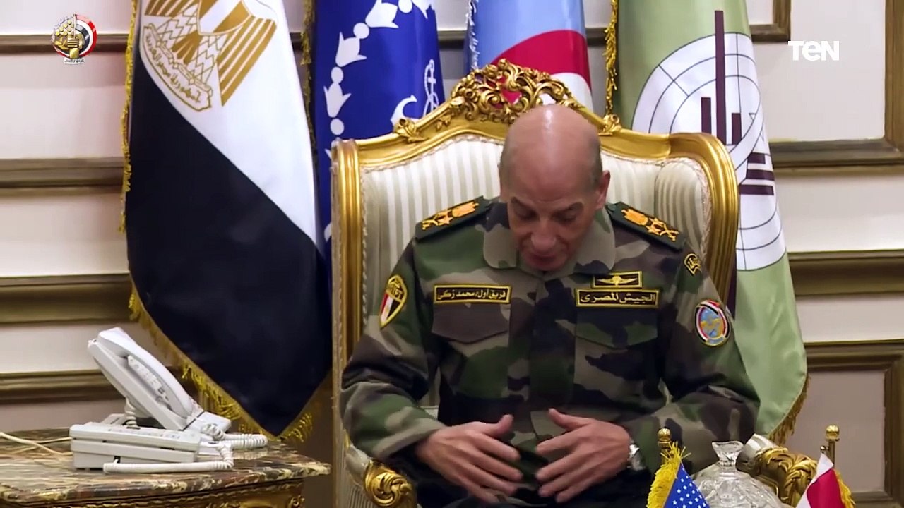 الفريق أول محمد زكى يلتقى المبعوث الأمريكى الخاص بالقضايا الإنسانية للشرق الأوسط