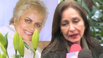 Daniela Romo se quiebra en el último adiós a Tina Galindo