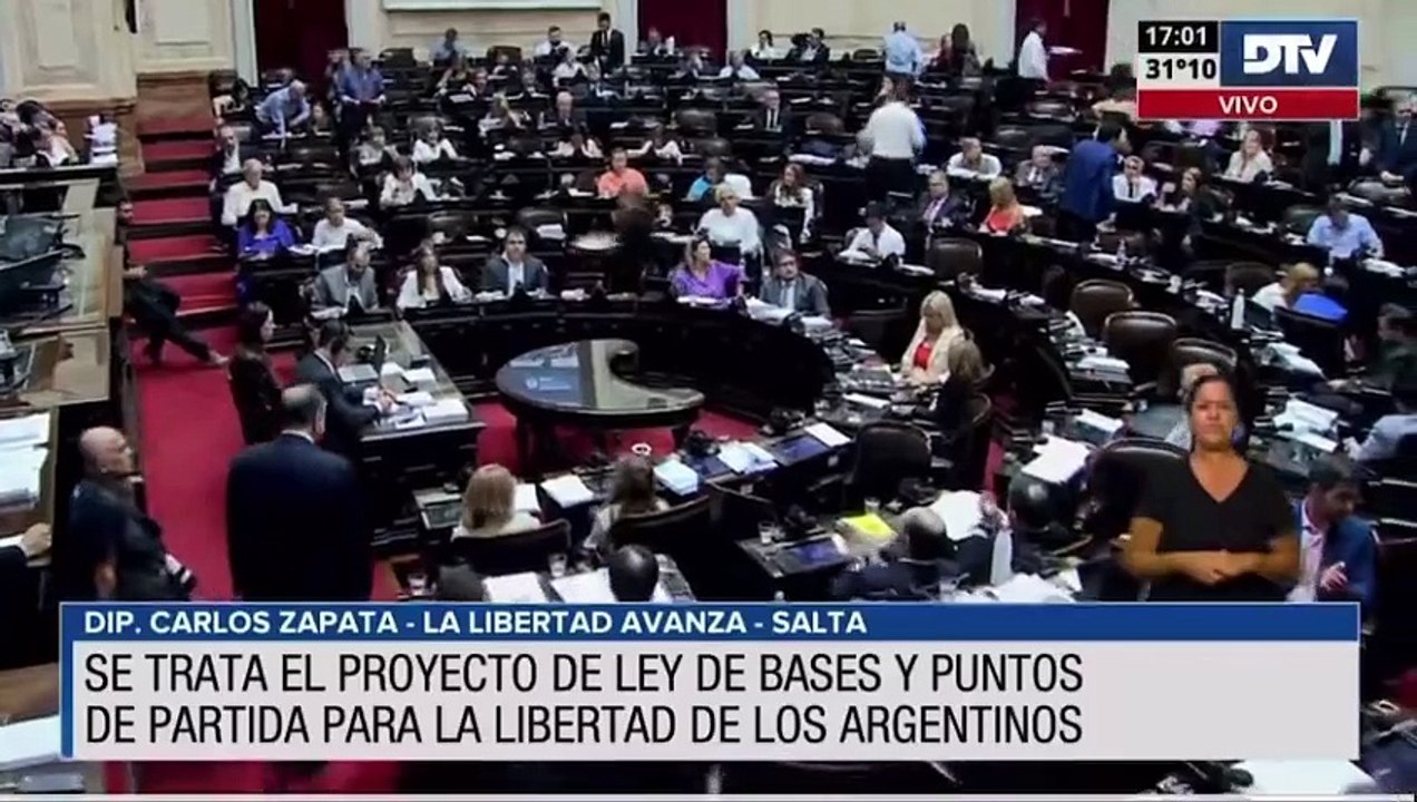 Carlos Zapata comparte su posición en la Camara de Diputados de la Nacion Argentina en el debate sobre la Ley de Bases