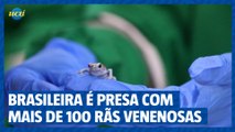 Brasileira é presa com mais de 100 rãs venenosas
