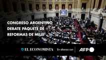 Congreso argentino debate paquete de reformas de Milei