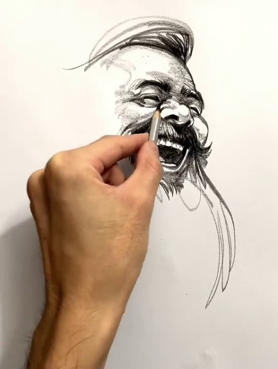 How to sketch face
