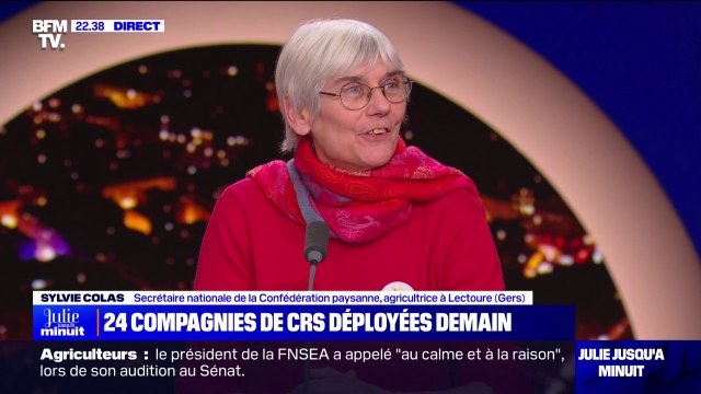 Sylvie Colas (Confédération paysanne): Il y a une vingtaine de départements où des centrales de logistique de la grande distribution sont bloquées ou vont l'être dans le week-end