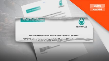 Tiada perbincangan anjur F1 di Malaysia -Petronas