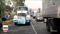 Transportistas del país bloquearon carriles centrales de la autopista México-Querétaro