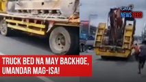 Truck bed na may backhoe, umandar mag-isa! | GMA Integrated Newsfeed