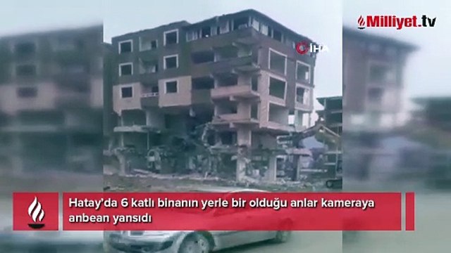 6 katlı binanın yerle bir olduğu anlar kamerada