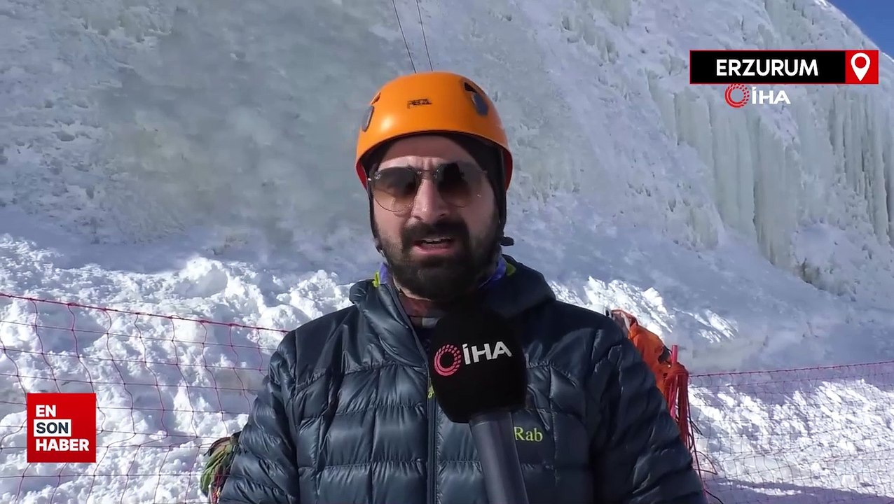 Palandöken Kayak Merkezi’nde buz tırmanış duvarı