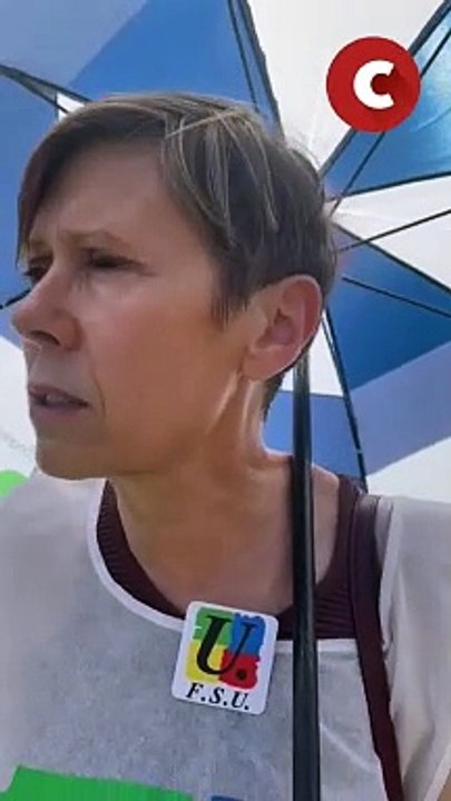 Manifestation de l'éducation nationale : Marie-Hélène Dor, secrétaire départementale de la FSU