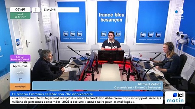 70 ans après l'appel de l'Abbé Pierre : Ahmed Zehaf - co-président d'Emmaüs à Besançon est notre invité