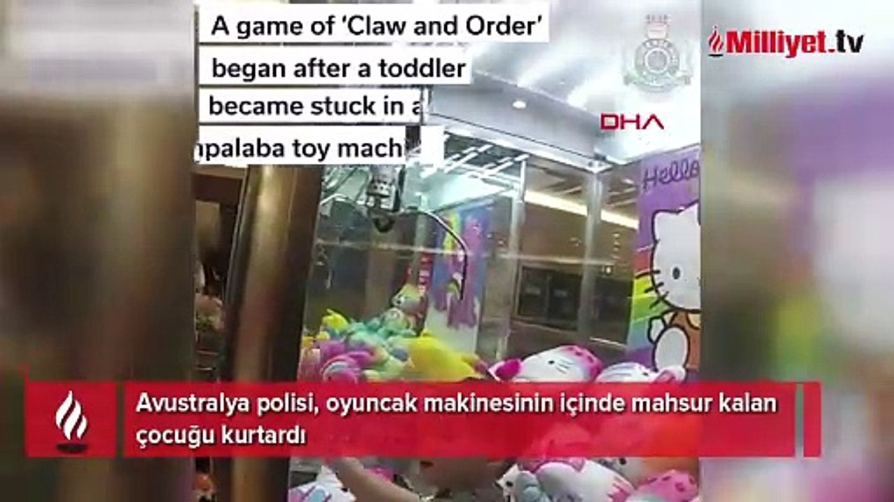 Avustralya polisi, oyuncak makinesinin içinde mahsur kalan çocuğu kurtardı