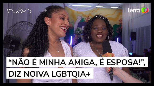 “Não é minha amiga, é esposa!”, diz noiva LGBTQIA+ em casamento coletivo