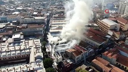 Tarihi Kemeraltı Çarşısı'nda yangın