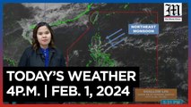 Today's Weather, 4 P.M. | Feb. 1, 2024