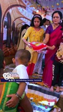 Parampujya Nandaai distributing toys to village children _ Kolhapur Medical & Healthcare Camp 2024