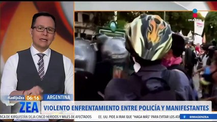 Policía de Argentina enfrenta con violencia a manifestantes
