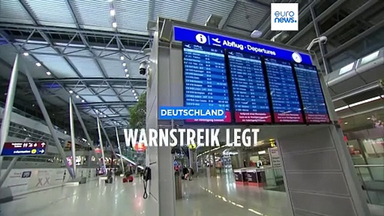 Warnstreik bei Verdi: Viele Flughäfen in Deutschland sind lahmgelegt
