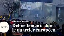 Crise agricole : des débordements dans le quartier européen de Bruxelles