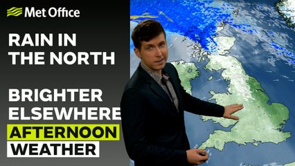 Met Office Afternoon Weather Forecast 01/02/24 - Hazy sunshine, but rain in the north