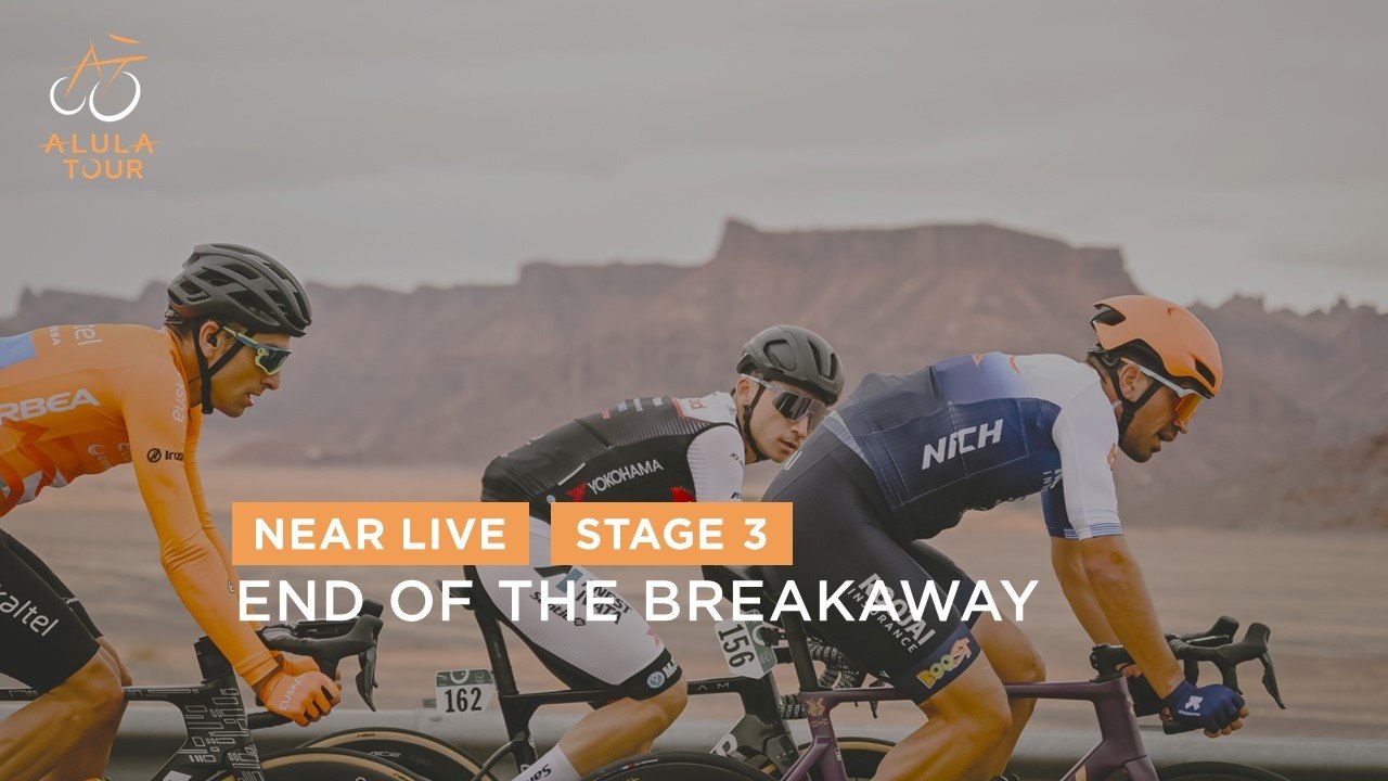End of the breakaway - Stage 3 - The AlUla Tour 2024
