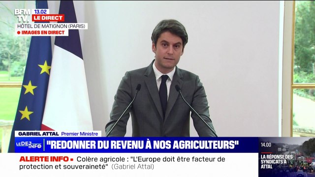 Gabriel Attal affirme que l'État sera exemplaire pour atteindre les 50% de produits durables et de qualité dans la restauration collective
