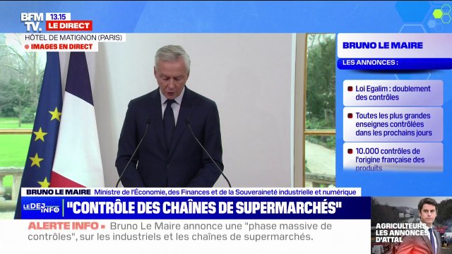 Je ne laisserai passer aucune tentative de contournement de la loi française par des centrales d'achats installées hors de France assure Bruno Le Maire