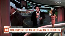 Transportistas bloquean