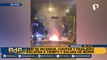 Taxi se incendia en San Borja: Chofer y pasajeros escapan a tiempo y salvan de morir