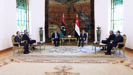 الرئيس السيسى يستقبل "المنفى" ويؤكد دعم مصـر لجهود حماية وحدة الأراضى الليبية