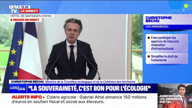 Christophe Béchu dénonce les attaques minoritaires qui ont visé des agences de l'Office français de la biodiversité