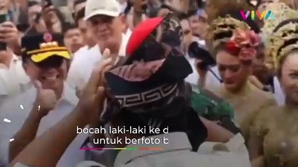 Larang Bocah Pose 2 Jari, Prabowo Ganti dengan Salam Hormat