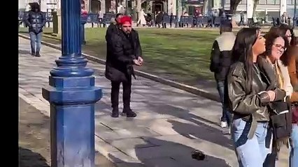 Driving Toy Tractor in public by grown man -Amazing reaction - joker pranks 2023 latest