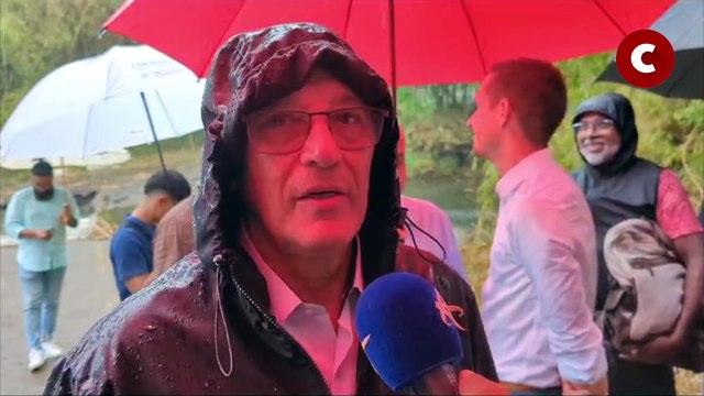 Maurice Gironcel sur les fortes pluies qui touchent Sainte-Suzanne 8000 personnes entre la rivière st jean et le front de mer par la mer sont concernées