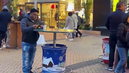 Eating stranger food by joker pranks