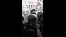 Police pepper spray Argentine protesters during riots over Javier Milei’s economic reform bill