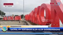 Tempat Wisata Alun-Alun Gadobangkong Palabuhanratu di tertibkan Petugas Satpol-PP Kab. Sukabumi
