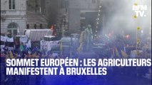 Sommet européen exceptionnel :les agriculteurs manifestent à Bruxelles