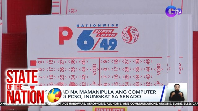 Listahan ng mga tumama sa lotto mula July 2023 hanggang January 30, 2024, isinumite ng PCSO sa senado | SONA