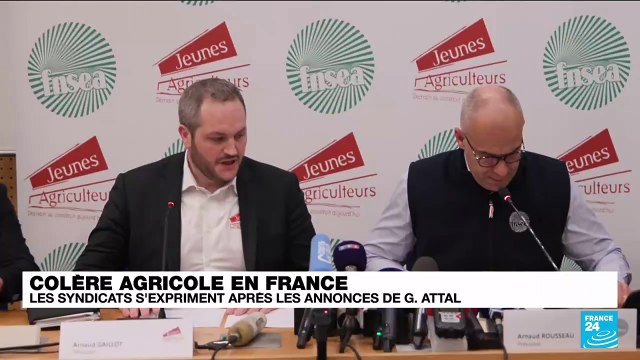 REPLAY : conférence de presse des syndicats agricoles en marge des mobilisations à travers la France